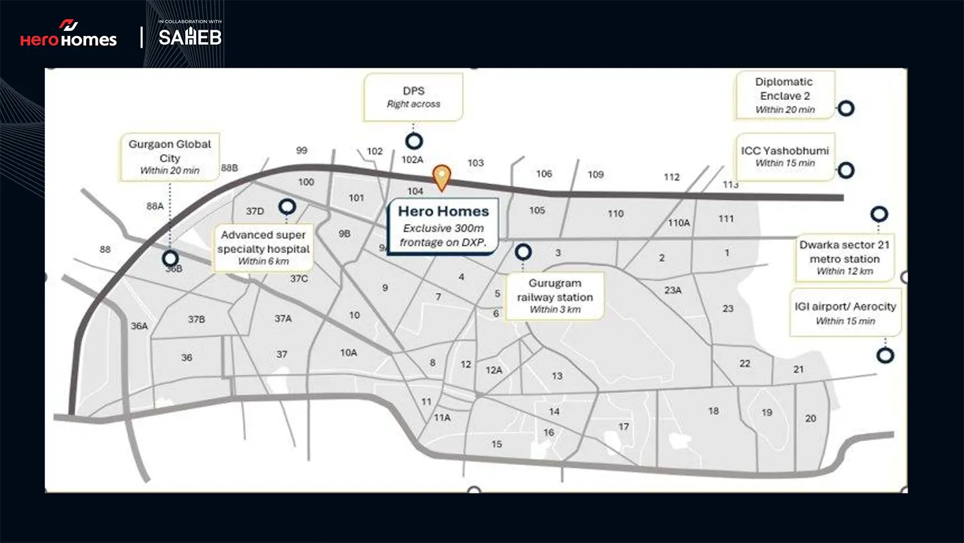 Hero Homes Palatial Location Map